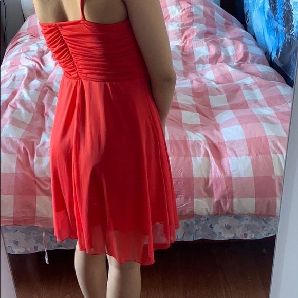 Coral Mid Length Dress - Picture 2 of 4
